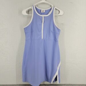 Sage Collective Periwinkle Purple Quarter Zip Active Tennis Dress Skort Womens M